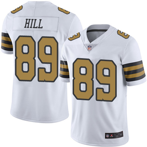 Men New Orleans Saints Limited White Josh Hill Jersey NFL Football #89 Rush Vapor Untouchable Jersey